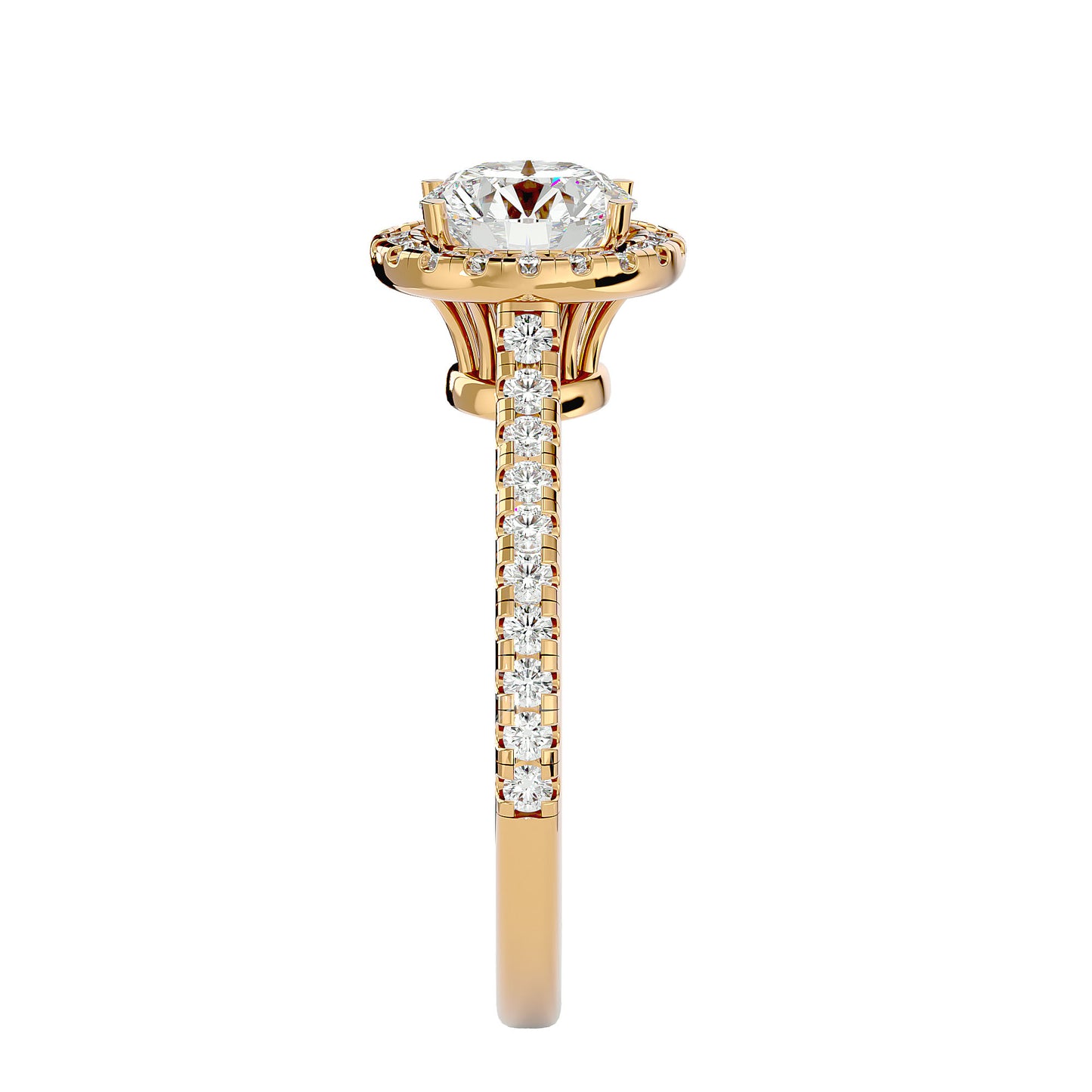 Nelly halo diamond engagement ring