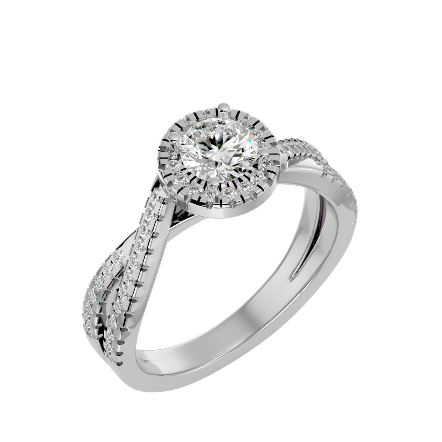 Jeremy Halo diamond engagement ring