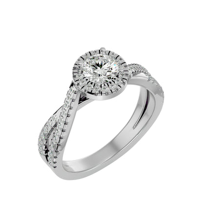 Jeremy Halo diamond engagement ring