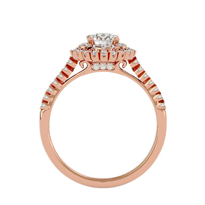 Monica double halo diamond engagement ring
