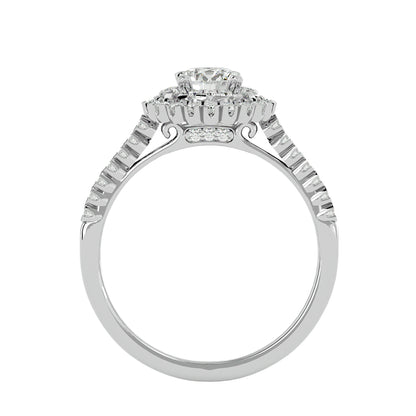 Monica double halo diamond engagement ring