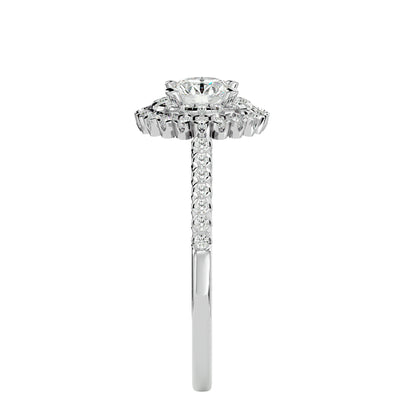 Monica double halo diamond engagement ring