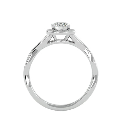 The Intertwined Halo Diamond Engagement Ring