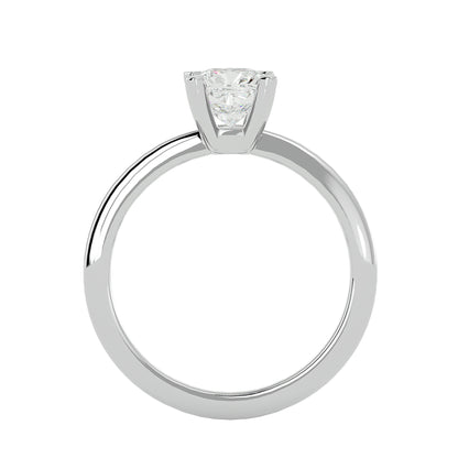 Petite style cushion diamond engagement ring