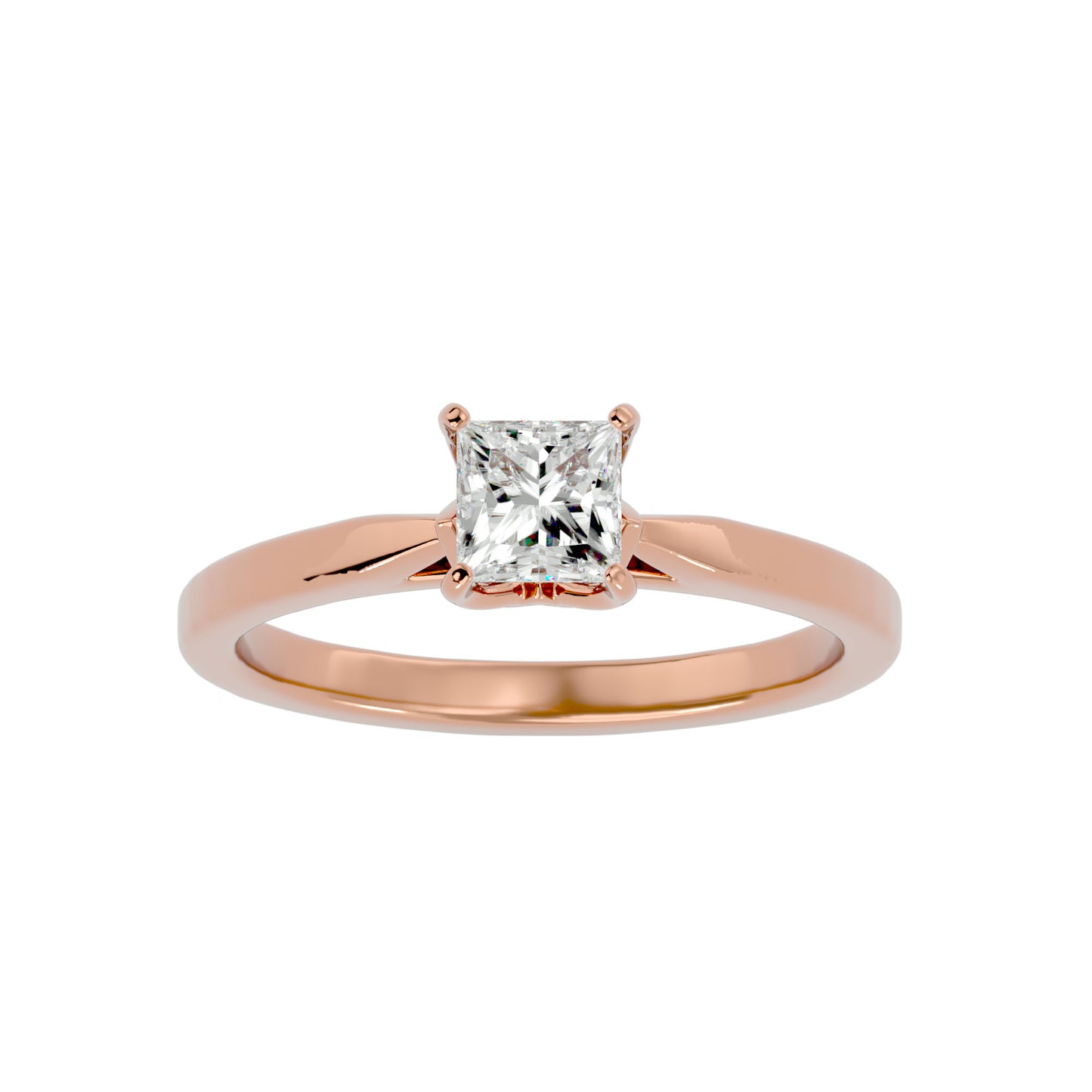 Flora 4 prong diamond engagement ring