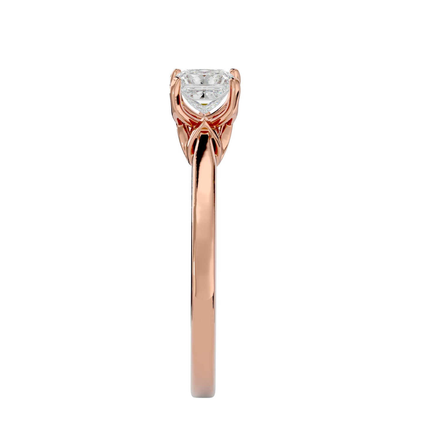 Flora 4 prong diamond engagement ring