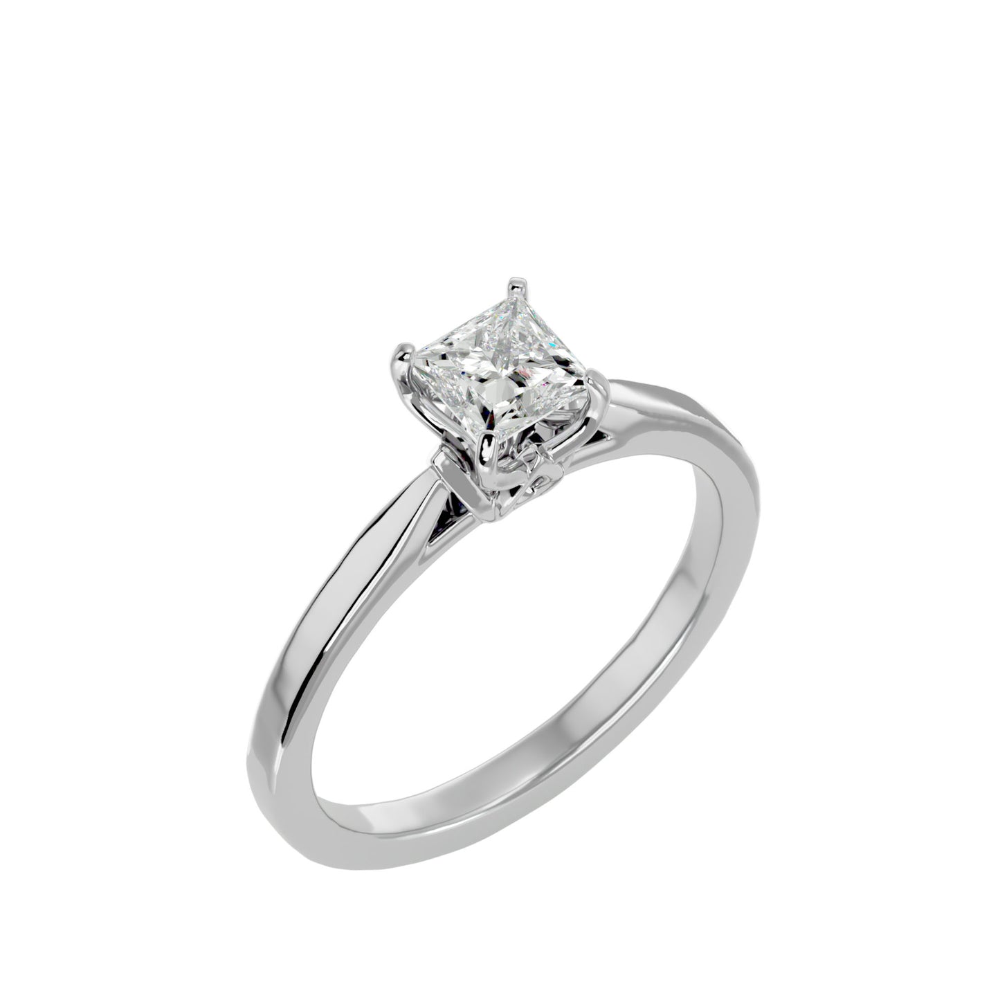 Flora 4 prong diamond engagement ring