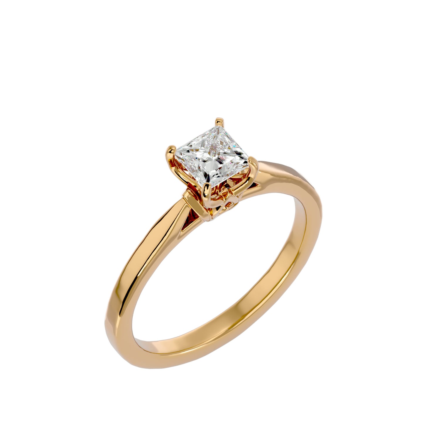 Flora 4 prong diamond engagement ring