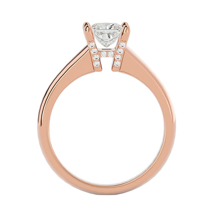 Celesite Princess diamond engagement ring