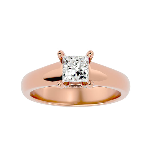 Celesite Princess diamond engagement ring