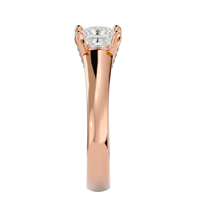 Celesite Princess diamond engagement ring