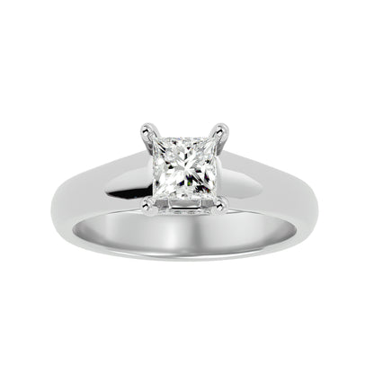 Celesite Princess diamond engagement ring