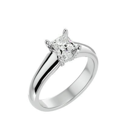 Celesite Princess diamond engagement ring