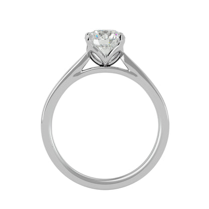 Mabel petal round diamond engagement ring