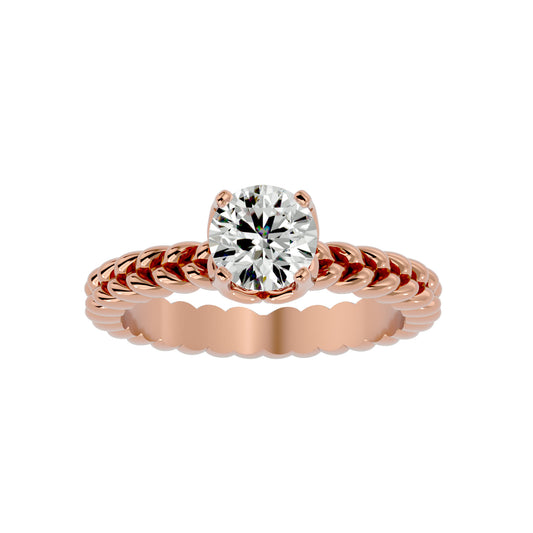 Duo shank diamond engagement ring