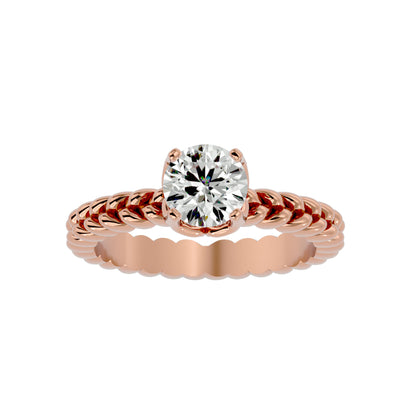 Duo shank diamond engagement ring