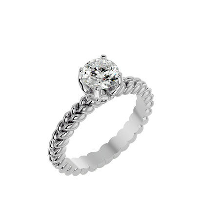 Duo shank diamond engagement ring