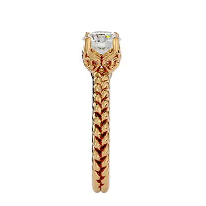 Duo shank diamond engagement ring