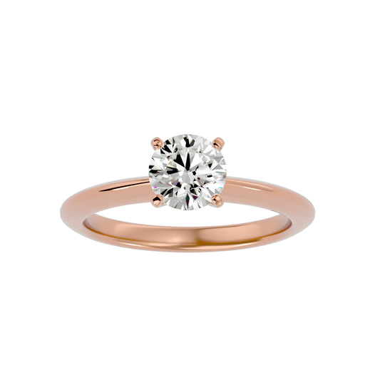 Crown diamond engagement ring