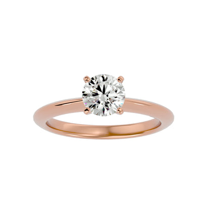 Crown diamond engagement ring