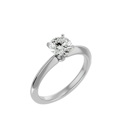 Crown diamond engagement ring