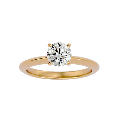Crown diamond engagement ring