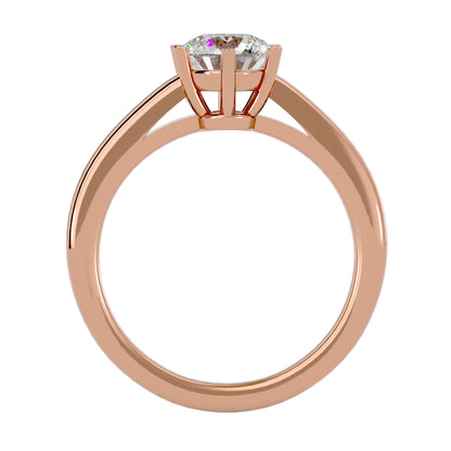 Flora round diamond engagement ring
