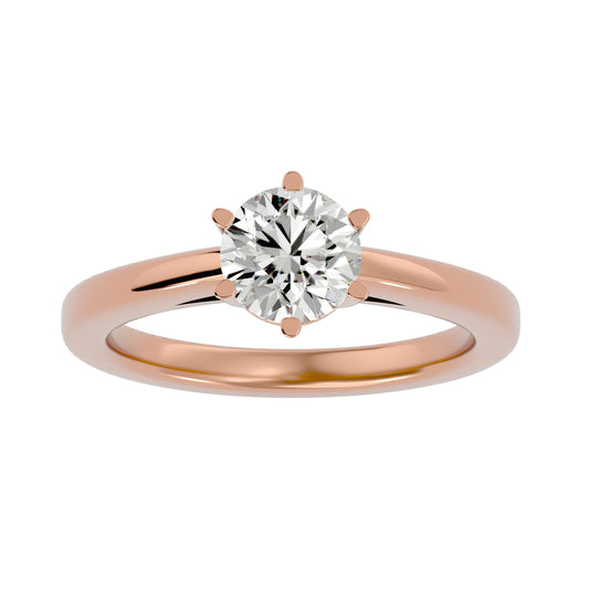 Flora round diamond engagement ring