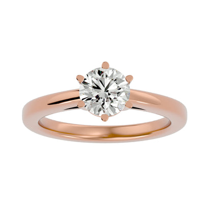 Flora round diamond engagement ring