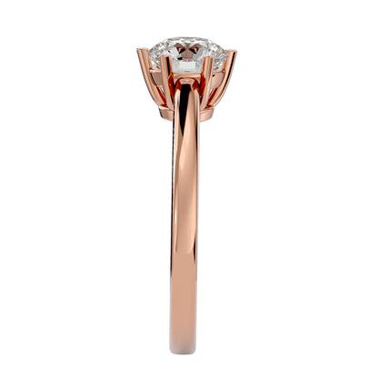 Flora round diamond engagement ring