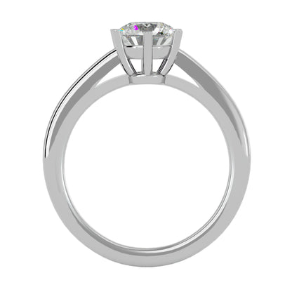 Flora round diamond engagement ring