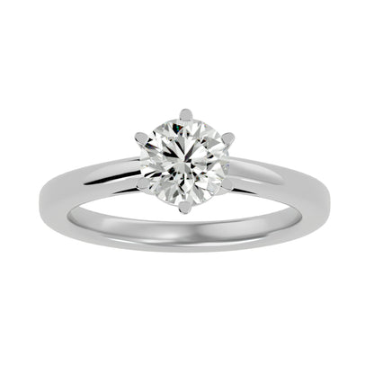 Flora round diamond engagement ring