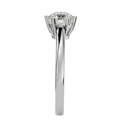 Flora round diamond engagement ring