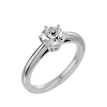Flora round diamond engagement ring