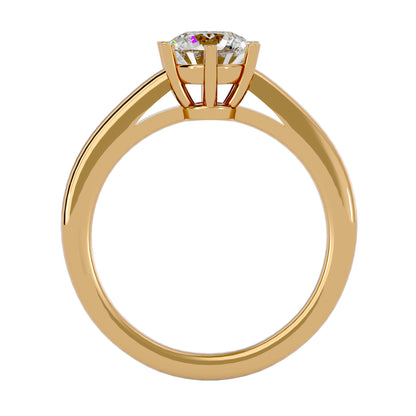 Flora round diamond engagement ring