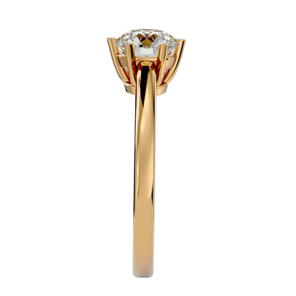 Flora round diamond engagement ring