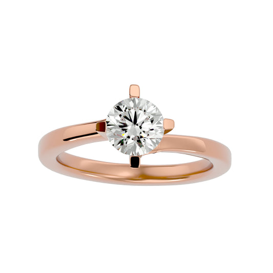 Ammy tapered diamond engagement ring