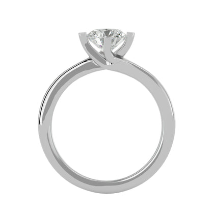 Ammy tapered diamond engagement ring