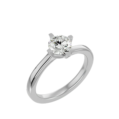 Ammy tapered diamond engagement ring