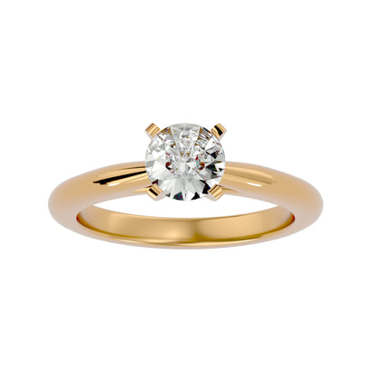 Qiunn petal diamond engagement ring