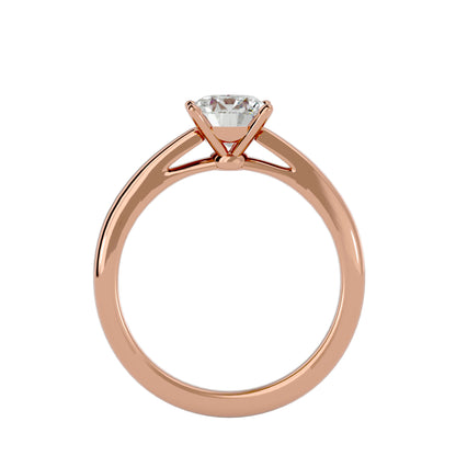 Twisted Round diamond engagement ring