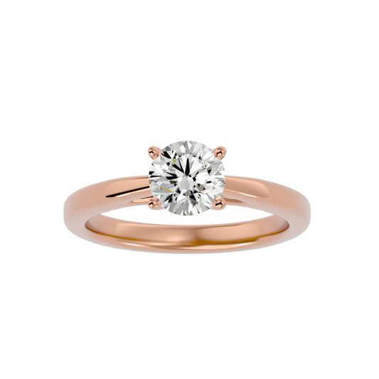 Twisted Round diamond engagement ring