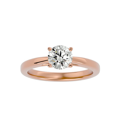 Twisted Round diamond engagement ring