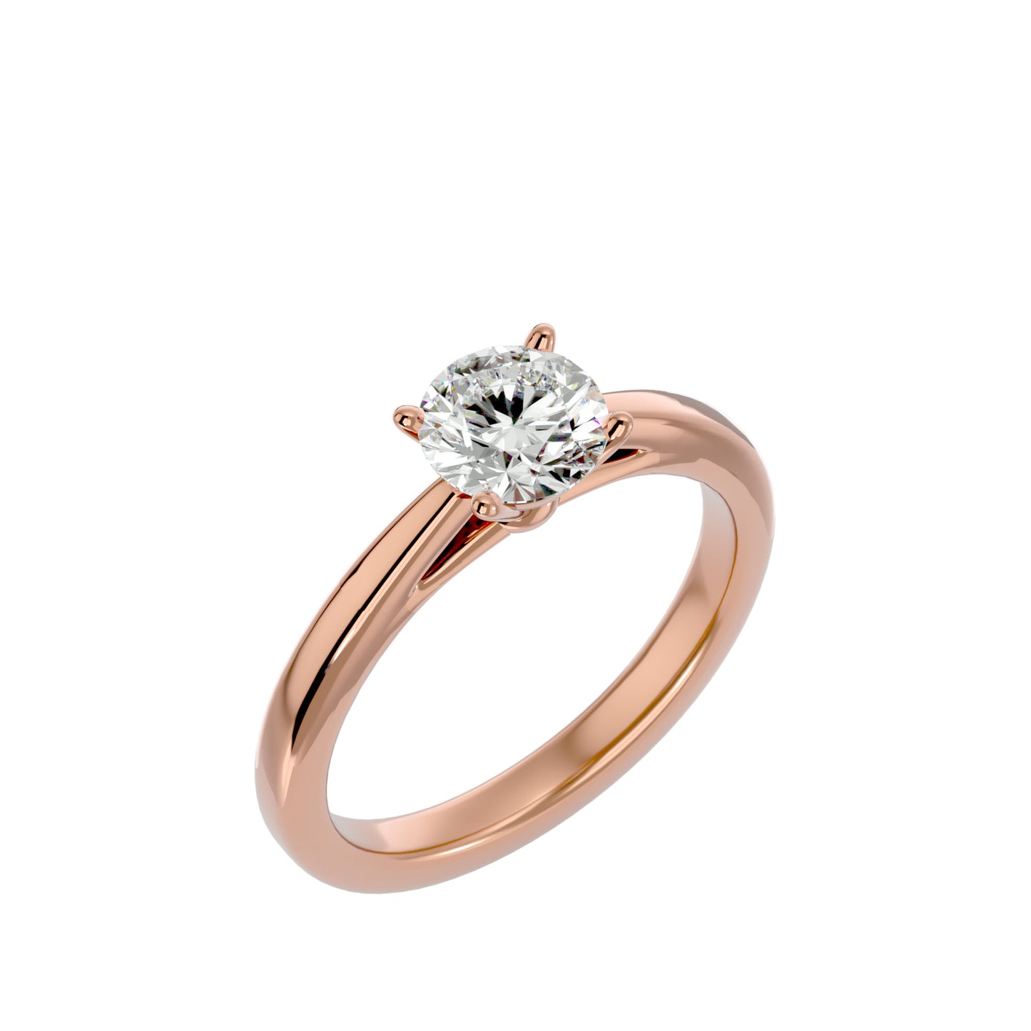 Twisted Round diamond engagement ring
