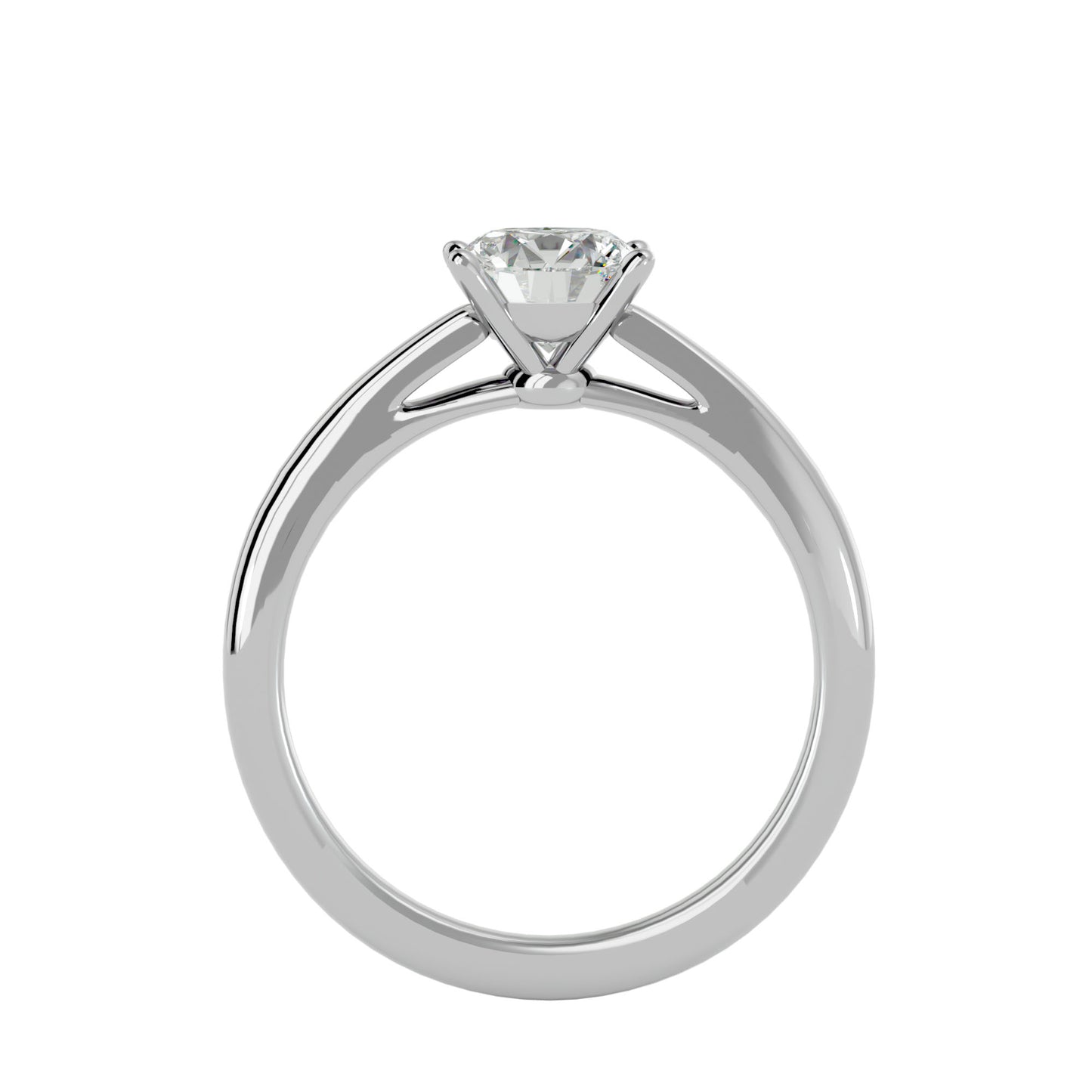 Twisted Round diamond engagement ring