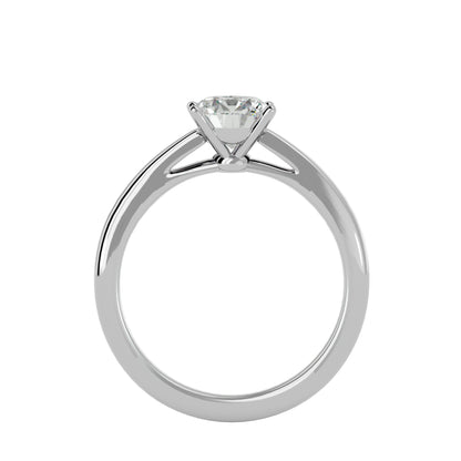 Twisted Round diamond engagement ring