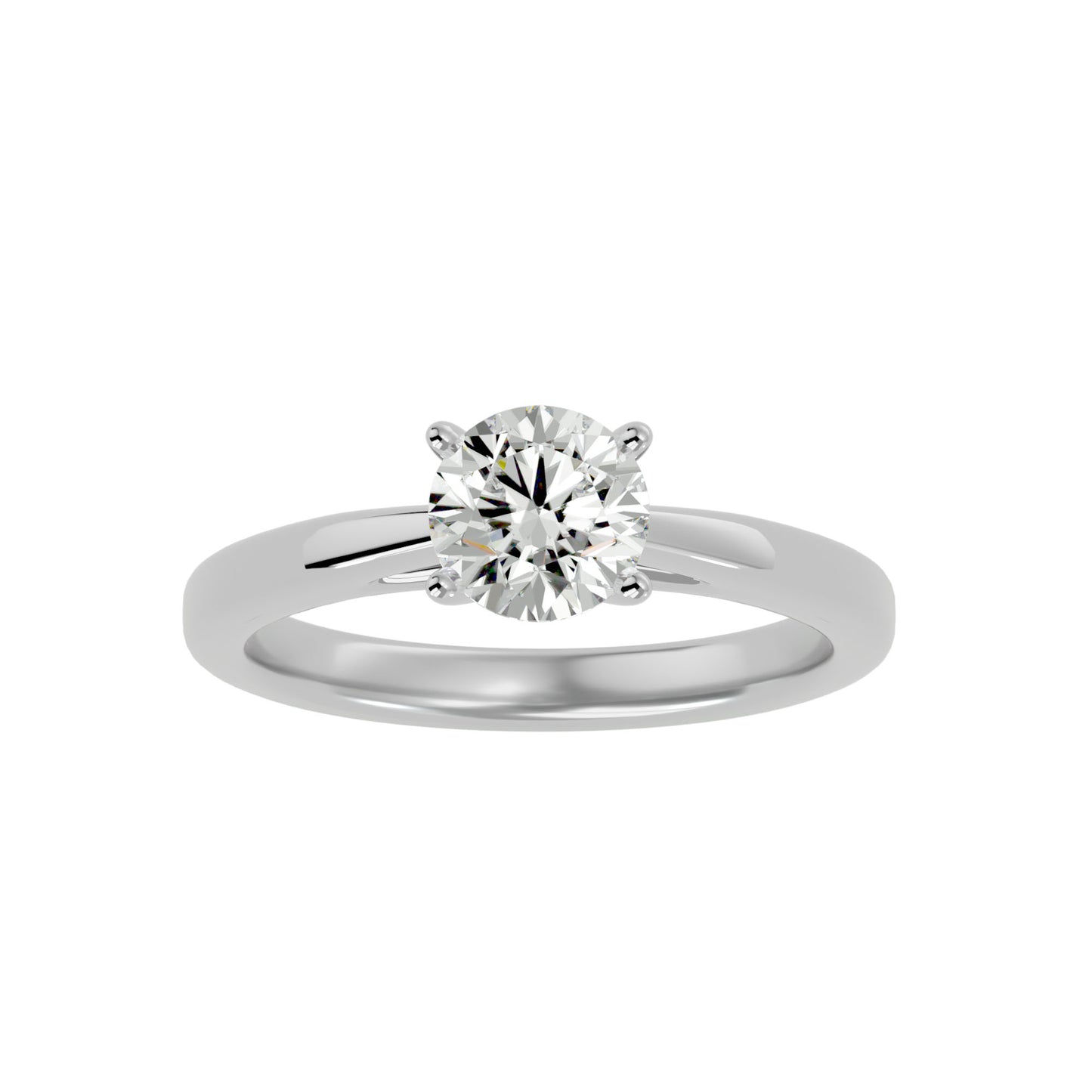 Twisted Round diamond engagement ring