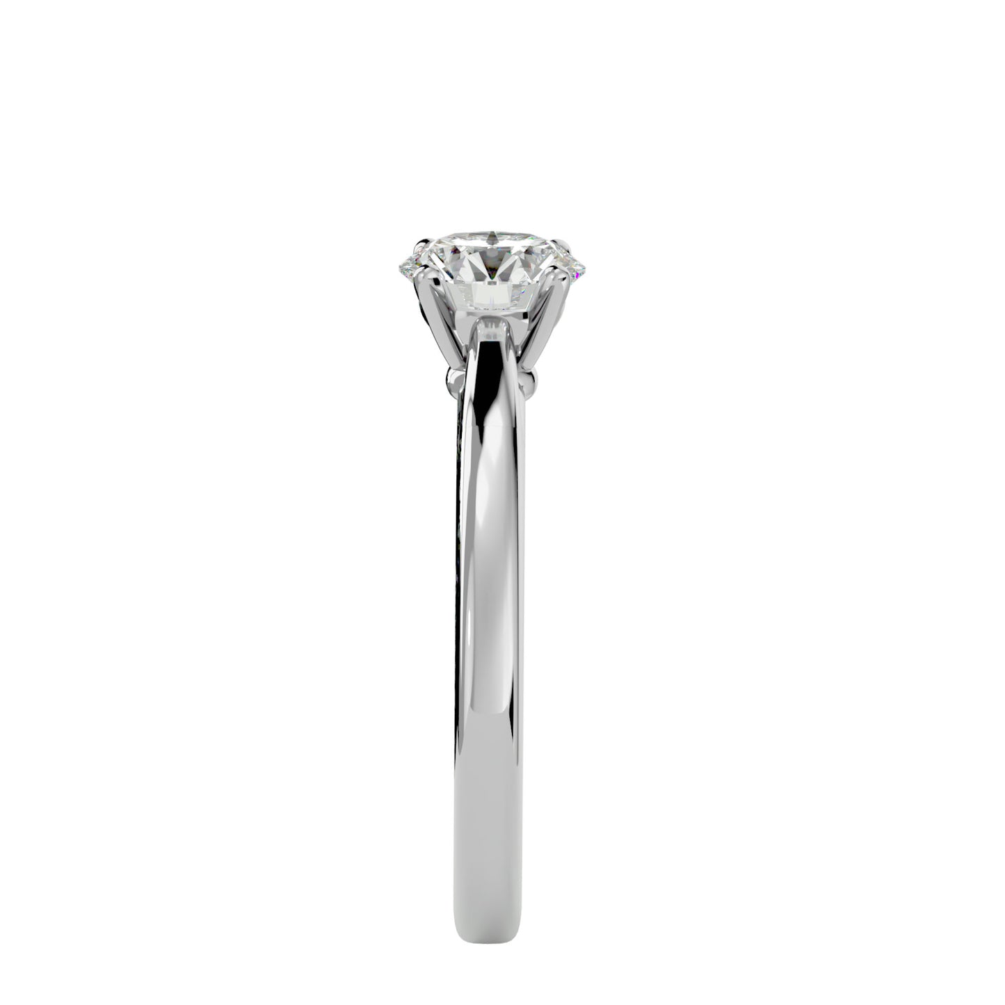 Twisted Round diamond engagement ring
