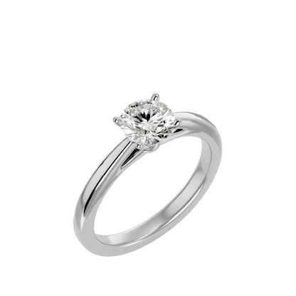 Twisted Round diamond engagement ring