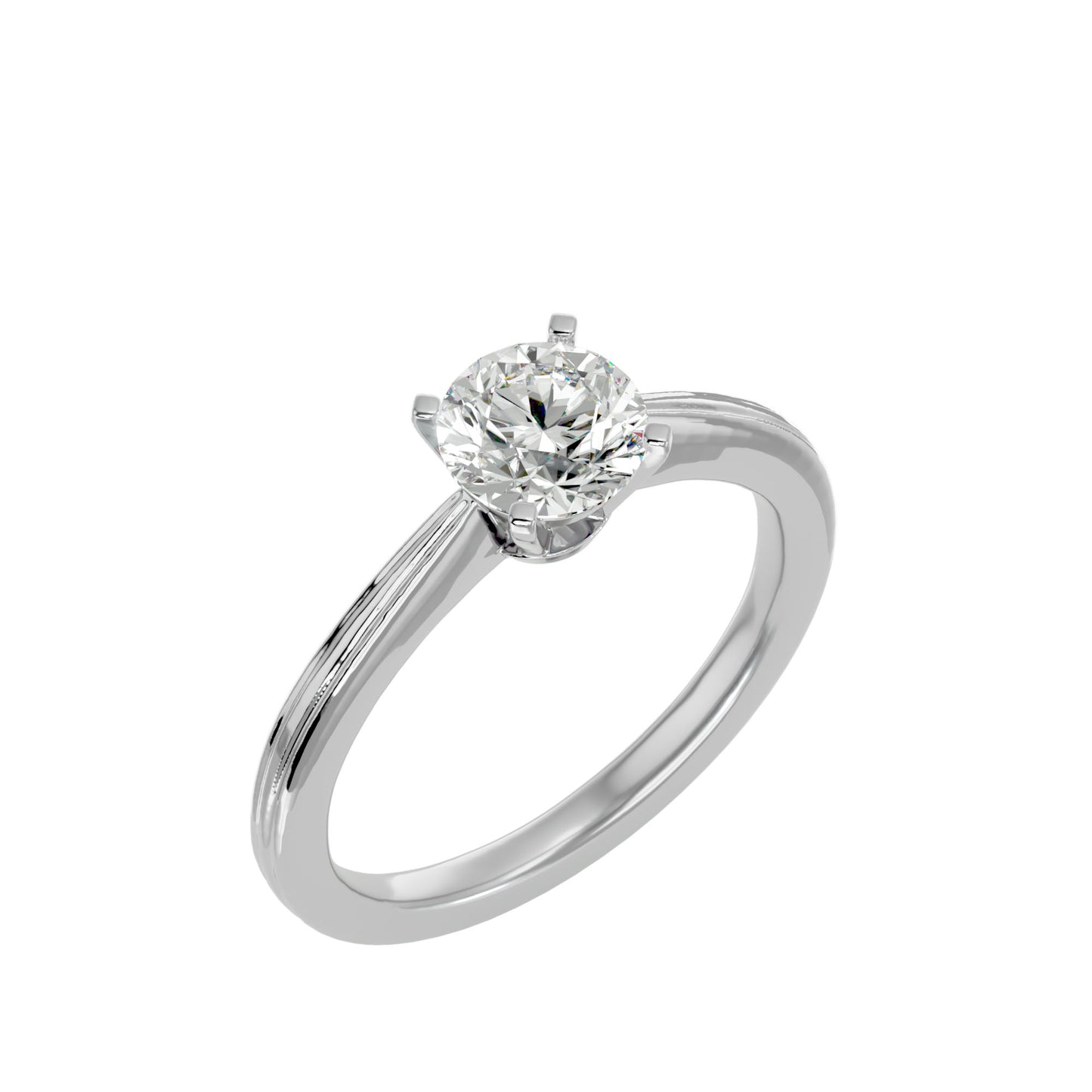 Vintage round diamond engagement ring